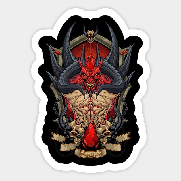 Diablo Sticker by Future Vision Studio